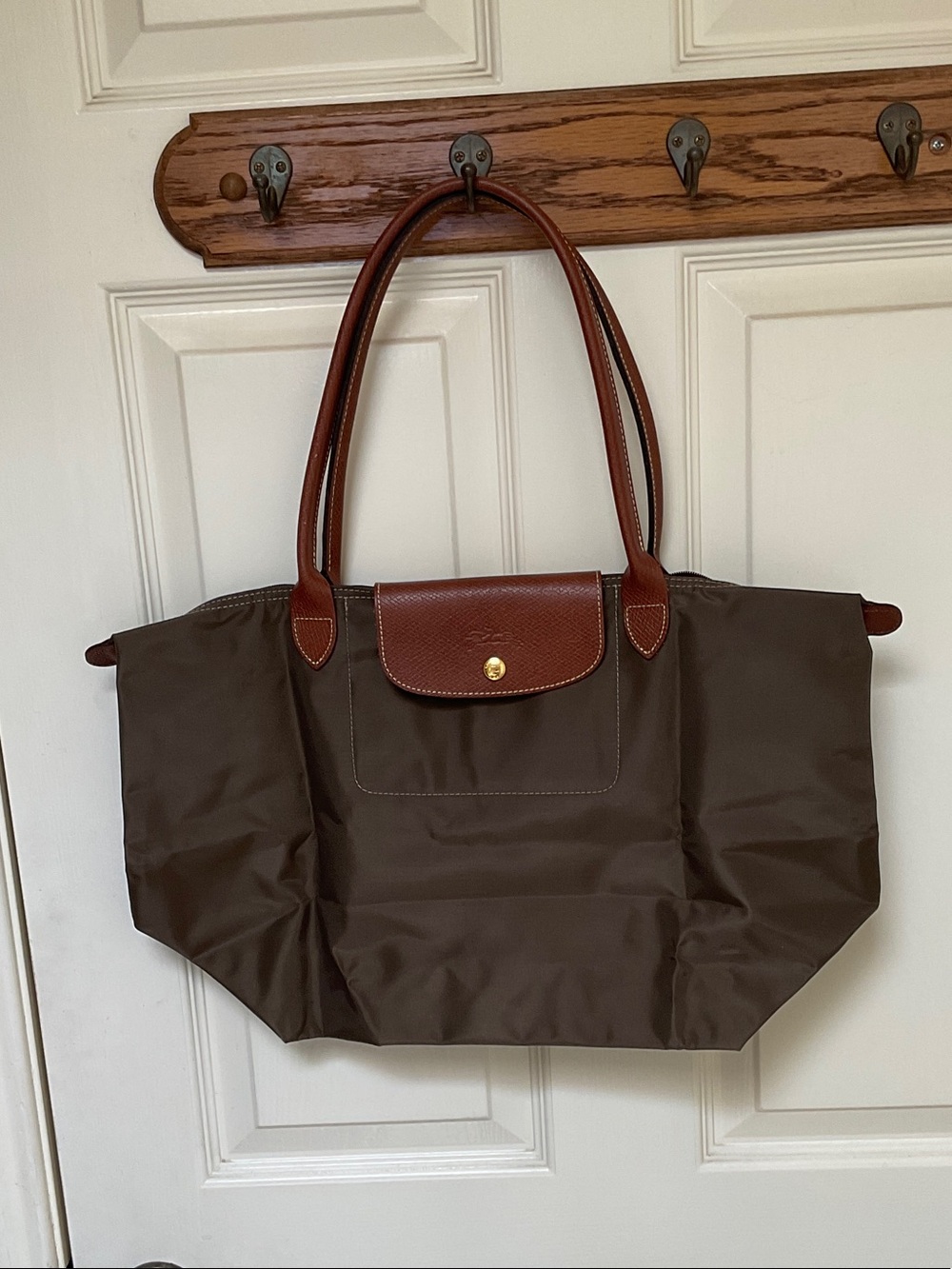 Longchamp Le Pliage Taupe Large Shopper Tote NWOT